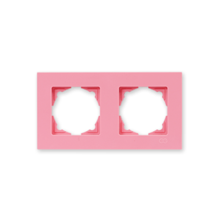 Фото Рамка горизонтальная двойная Gunsan Moderna розовая - Магазин MASMART