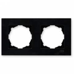 Фото Рамка горизонтальная двойная Gunsan Moderna черная  - Магазин MASMART