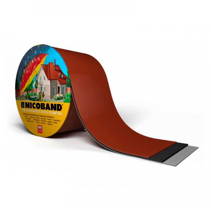 Фото Стрічка-герметик Nicoband коричнева 75 мм х 3 м - Магазин MASMART