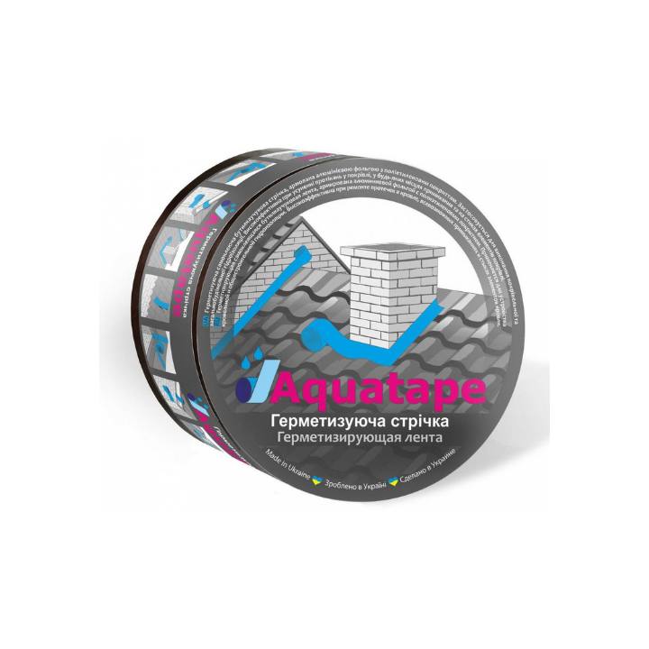 Фото Герметизирующая лента Aquatape Graphite 100 мм х 3 м - Магазин MASMART