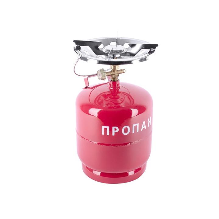 Фото Баллон газовый 8 л с горелкой Intertool GS-0008 8 л (комплект газовый кемпинговый) - Магазин MASMART
