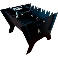 Фото Мангал разборной Охотник/Рыбалка с подставкой под казан  - Магазин MASMART