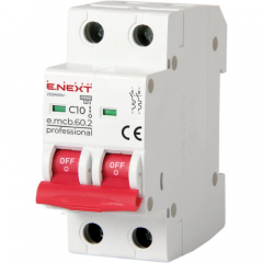 Фото Автоматичний вимикач 2P 10А E.Next e.mcb.pro.60.2.C 10 6kA  - Магазин MASMART