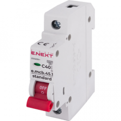 Фото Автоматичний вимикач 1P 40A E.Next e.mcb.stand.45.1.C40...  - Магазин MASMART