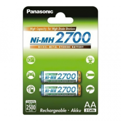 Фото Акумулятори AA (2 штуки) Panasonic High Capacity 2700 mAh...  - Магазин MASMART