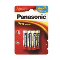 Фото Батарейка Panasonic Pro Power AAA BLI6 (4+2)  - Магазин MASMART