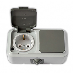 Фото Блок (выключатель одноклавишный, розетка с заземлением)...  - Магазин MASMART