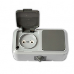 Фото Блок (выключатель одноклавишный, розетка без заземления)...  - Магазин MASMART