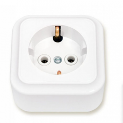 Фото Розетка одинарная с заземлением Bylectrica Пралеска -...  - Магазин MASMART