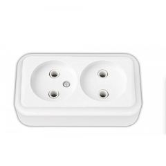 Фото Розетка двойная без заземления Bylectrica Пралеска -...  - Магазин MASMART