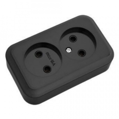 Фото Розетка подвійна без заземлення Bylectrica Пралеска -...  - Магазин MASMART