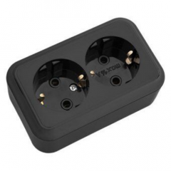 Фото Розетка подвійна з заземленням Bylectrica Пралеска -...  - Магазин MASMART