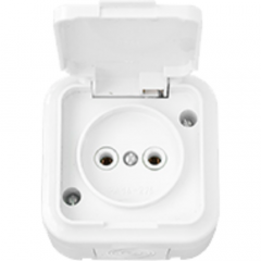 Фото Розетка одинарна без заземлення Bylectrica Пралеска Аква...  - Магазин MASMART