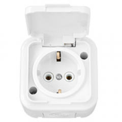 Фото Розетка одинарна з заземленням Bylectrica Пралеска Аква -...  - Магазин MASMART