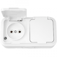 Фото Розетка подвійна без заземлення Bylectrica Пралеска Аква...  - Магазин MASMART