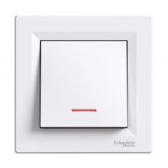 Фото Выключатель одноклавишный с подсветкой Schneider Asfora...  - Магазин MASMART