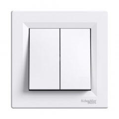 Фото Выключатель двухклавишный Schneider Asfora 0300121  - Магазин MASMART