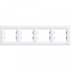 Фото Рамка 4-местная горизонтальная Schneider Asfora 5800421  - Магазин MASMART