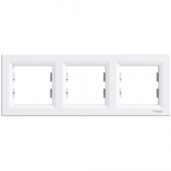 Фото Рамка 3-місна горизонтальна Schneider Asfora 5800321  - Магазин MASMART