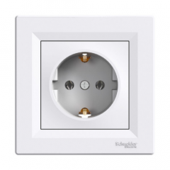 Фото Розетка з заземленням Schneider Asfora 2900121  - Магазин MASMART