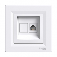 Фото Розетка телефонна RJ11 4 контакти Schneider Asfora 4100121  - Магазин MASMART