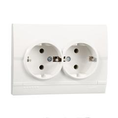 Фото Розетка подвійна з заземленням Lezard Deriy  - Магазин MASMART