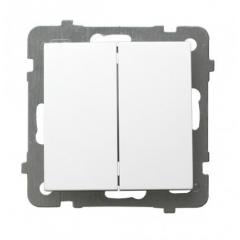Фото Механизм выключателя двухклавишный проходной Ospel As  - Магазин MASMART