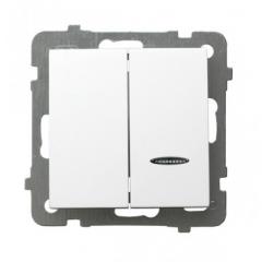 Фото Механізм вимикача двоклавішний з підсвіткою Ospel As  - Магазин MASMART