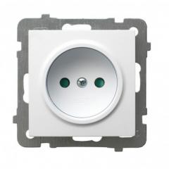 Фото Механизм розетки без заземления со шторкой Ospel As  - Магазин MASMART