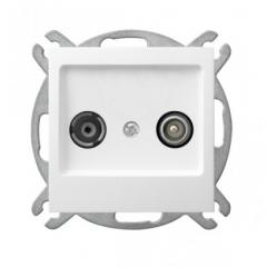 Фото Механизм розетки телевизионной RTV оконечной 10дБ Ospel As  - Магазин MASMART