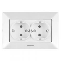 Фото Розетка двойная с заземлением Panasonic Arkedia Slim...  - Магазин MASMART