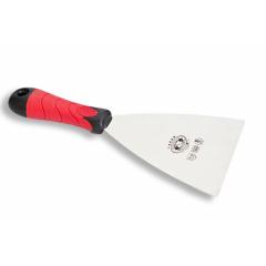 Фото Шпатель з нержавійки гумова ручка  80мм OLEJNIK  - Магазин MASMART