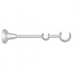 Фото Держатель карниза двухрядный открытый Orvit Сатин Ø25+19 мм  - Магазин MASMART