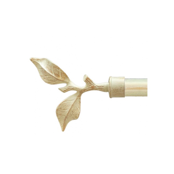 Фото Закінчення для карниза Листок Троянди Orvit Біле золото (матове) Ø25 мм - Магазин MASMART