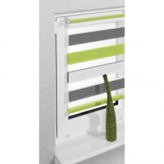 Фото Ролета Vidella Zebra ZTC-3 белый/зеленый/серый 75x160 см  - Магазин MASMART