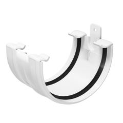 Фото З'єднувач ринви Regenau 125 білий  - Магазин MASMART