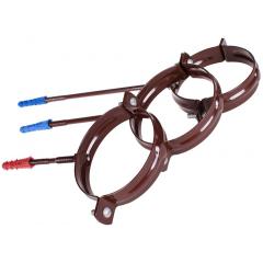 Фото Держатель трубы металлический L-100 Regenau 80 коричневый  - Магазин MASMART