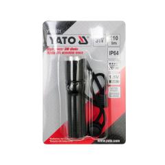 Фото Фонарь ручной LED YATO 08571 карманный, 3 Вт, от...  - Магазин MASMART