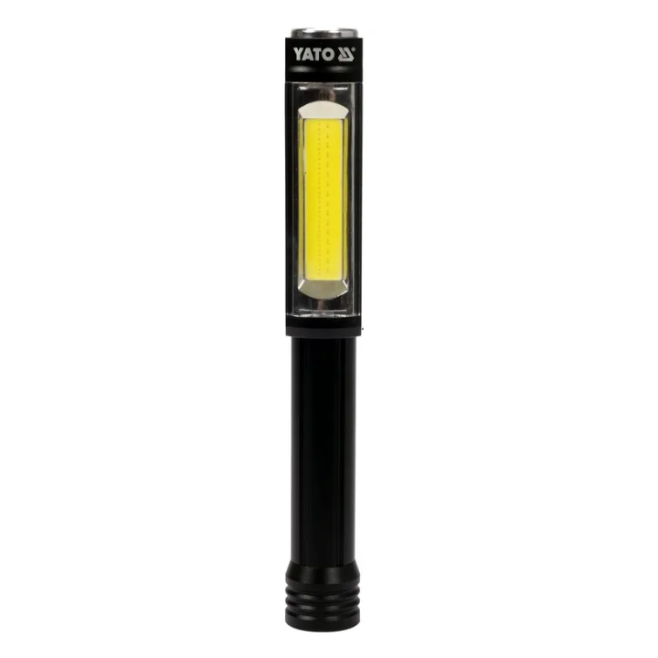 Фото Фонарь смотровой YATO LED, питание от батареек 3х АА, 400/170 Lm, 3 режима, 08522 - Магазин MASMART