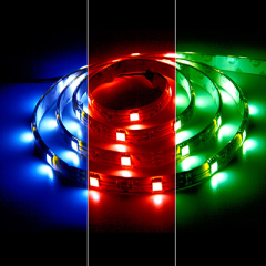 Фото Стрічка LED Feron LS606 14,4W/m IP20 12V (RGB на білому) 5м  - Магазин MASMART