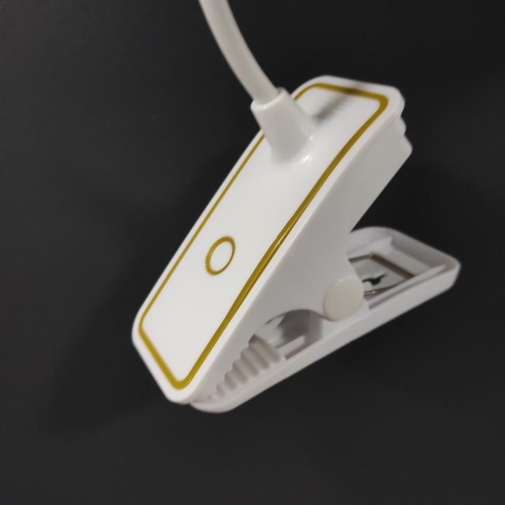 Фото Настольная LED-лампа портативная (от на батареек или USB) SH-5893 гибкая ножка, на прищепке  - Магазин MASMART