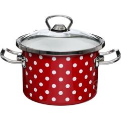Фото Кастрюля эмалированная Красная Саксония 2 л ТМ Еpos...  - Магазин MASMART