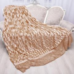 Фото Плед "Норка" 220x240 (бежевый) ТМ Malloory Home меховой...  - Магазин MASMART