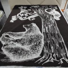 Фото Плед "Медведи" 140х200 см, натуральная шерсть 360 г/кв.м...  - Магазин MASMART