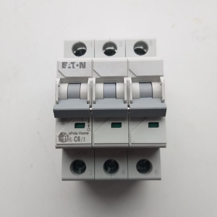 Фото Автоматичний вимикач 3P 6A Eaton HL-C6/3 4.5kA  - Магазин MASMART