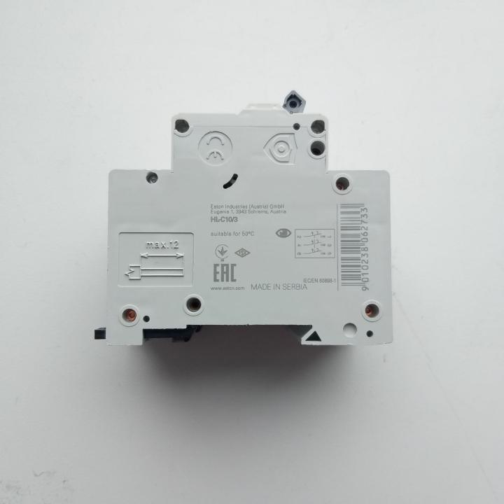 Фото Автоматичний вимикач 3P 10A Eaton HL-C10/3 4.5kA  - Магазин MASMART