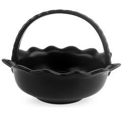 Фото Конфетница фарфоровая Black 6.25" 16х15см  - Магазин MASMART