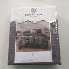 Фото Комплект постільної білизни євро жатка сірий (Colorful...  - Магазин MASMART