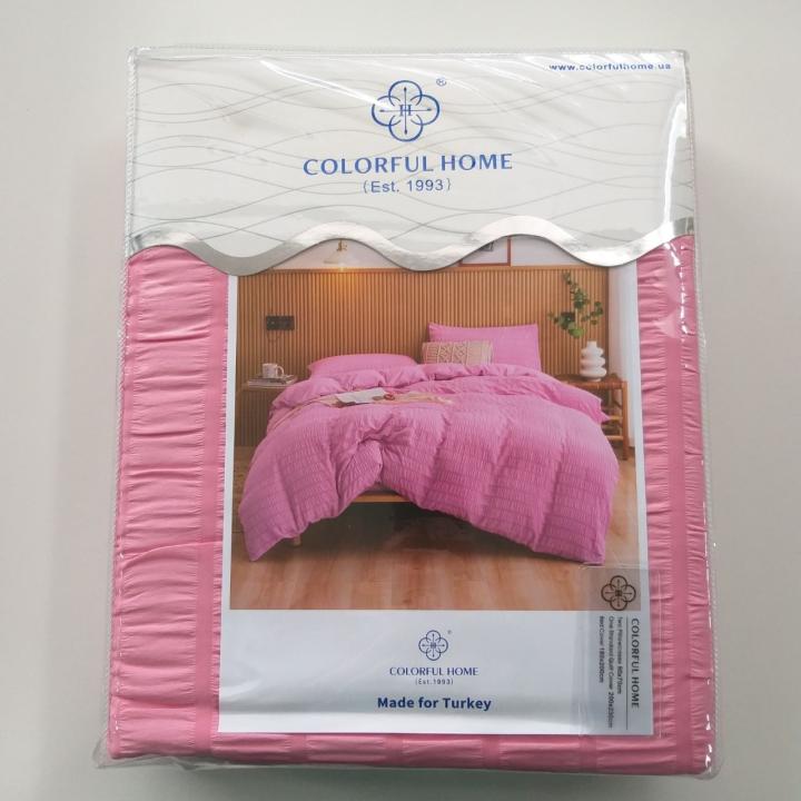 Фото Комплект постільної білизни євро жатка (Colorful Home)  - Магазин MASMART
