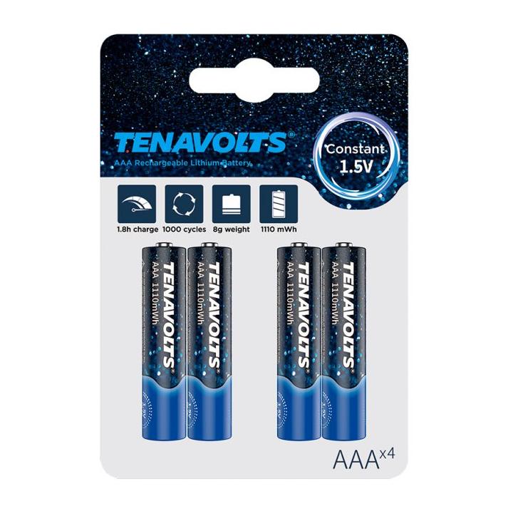 Фото Акумулятори AAA літієві (4 штуки) Tenavolts 1.5V 740mAh plastic case - Магазин MASMART